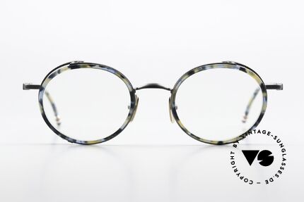 Thom Browne TBX813 Round Frame Navy Black, titanium frame with acetate rings in size 49-23, Made for Men