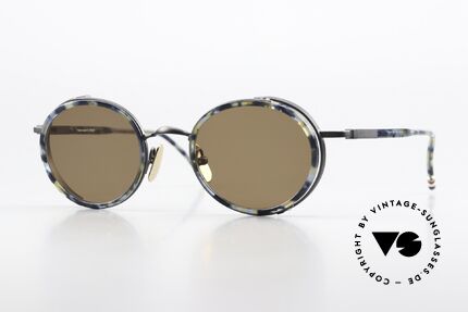 Thom Browne TBS813 Classy Round Sunglasses, Thom Browne sunglasses, TBS813-02, NVY BLK, Made for Men