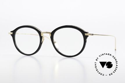 Thom Browne TBX908 Finest Panto Eyeglasses, Thom Browne glasses, TBX908-49-01, BLK GLD, Made for Men