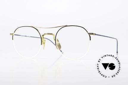 Thom Browne TB903 Semi Rimless Titan Frame, Thom Browne eyeglasses, TB903-B-NVY-GLD-49, Made for Men