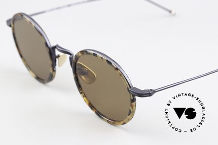 Thom Browne TBS906 Finest Men's Sunglasses, anti-reflective sun lenses with a solid brown tint, Made for Men