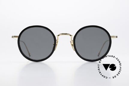 Thom Browne TBS906 Classy Round Sunglasses, titanium frame with acetate rings in M size 46-25, Made for Men