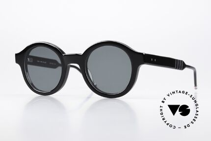 Thom Browne TBS411 Round Acetate Shades, Thom Browne shades, TBS411-47-01, color BLK, Made for Men