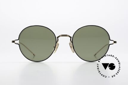 Thom Browne TBS915 Classy Panto Sunglasses, titanium frame, col. GLD-BLK in size 50-21, 145, Made for Men