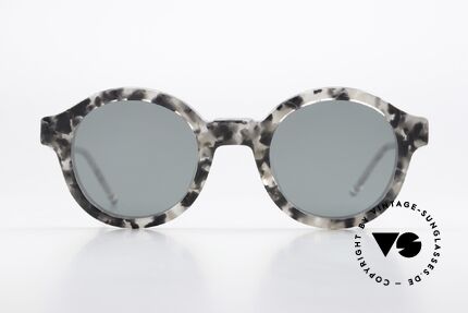 Thom Browne TBS411 Acetate Shades Round, round acetate frame looks gray marbled, 47-24, Made for Men