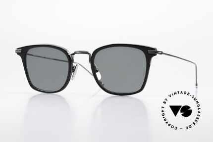 Thom Browne TBS905 Classy Square Sunglasses, Thom Browne shades, TBS905-49-01, BLK BLK, Made for Men