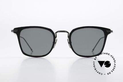 Thom Browne TBS905 Classy Square Sunglasses, titanium frame with acetate rings in size 49-23, Made for Men