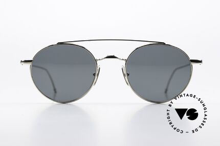 Thom Browne TB101 Classy Designer Shades, silver-plated titanium frame in size 49-22, 150mm, Made for Men