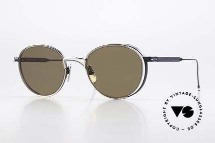 Thom Browne TB106 Celebrity Sunglasses Men, Thom Browne sunglasses; TB 106-E-SLV-NVY 50, Made for Men