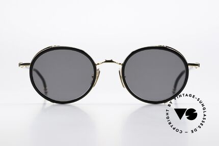 Thom Browne TBS813 Classy Black Sunglasses, titanium frame with acetate rings in size 49-23, Made for Men