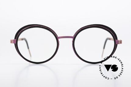 Lindberg 9732 Strip Titanium Purple Metallic Black, model 9732, T407, size 49-20, 135 temple & color 70, Made for Women