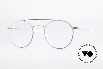 Mykita Dagur Ladies Frame Gold Blue Grey Details