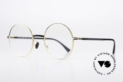 Mykita Vilde Ladies Round Specs Gold Black, color 056 = Black/Gold = very noble frame for women, Made for Women