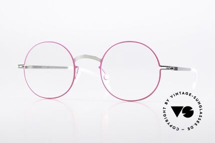 Mykita Sigur Ladies Specs Silver Neon Pink Details