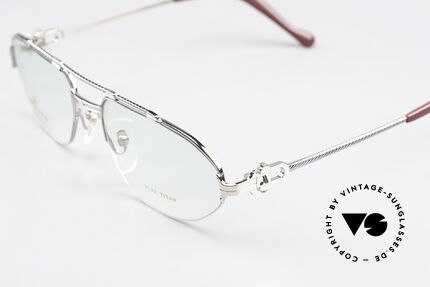 Machiavelli 24-70 80's Frame Platinum Plated, completely platinum-plated titanium frame; 55-18, Made for Men