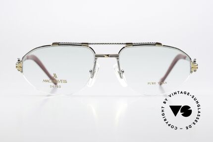 Machiavelli 24-60 80's Frame Palladium Gold, collection named after the Italian PHILOSOPHER, Made for Men