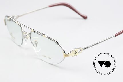 Machiavelli 24-60 80's Frame Palladium Gold, gold-plated and palladium-plated titanium frame, Made for Men