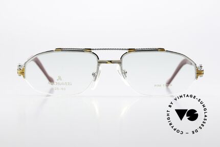 Machiavelli 25-60 Men's Frame Palladium Gold, collection named after the Italian PHILOSOPHER, Made for Men