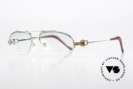 Machiavelli 25-60 Men's Frame Palladium Gold, a really eccentric and opulent frame from the 80's, Made for Men