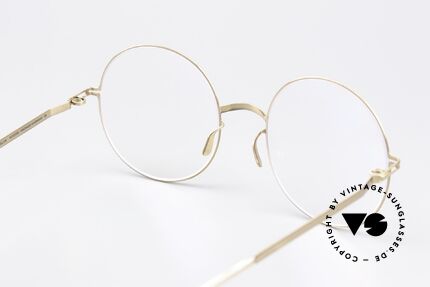 Mykita Studio 5.3 Round Ladies Eyewear Gold, really interesting, unworn designer piece with case, Made for Women