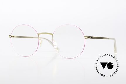 Mykita Kayo Frame Gold / Neon Pink, Mykita eyeglasses, model KAYO in size 49-22, col 347, Made for Women