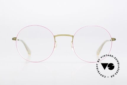 Mykita Kayo Frame Gold / Neon Pink, round frame from the LESSRIM collection (2017-2019), Made for Women