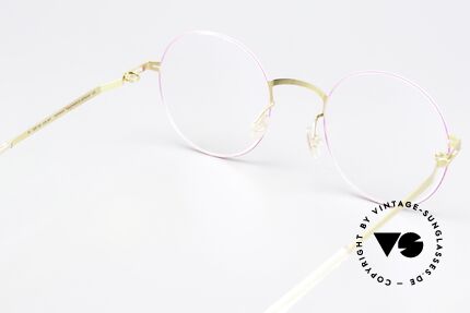 Mykita Kayo Frame Gold / Neon Pink, innovative flexible frame construction: one size fits all, Made for Women