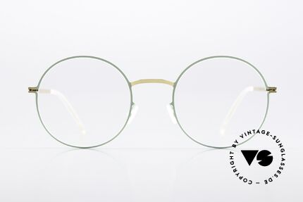 Mykita Pernilla Frame Gold / Aqua Green, round frame from the LITE collection (made 2016-18), Made for Women